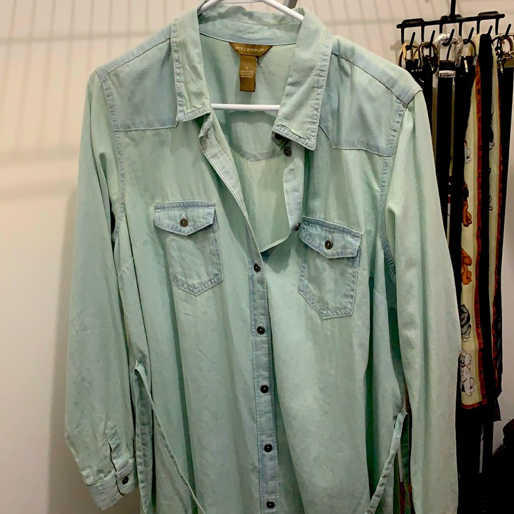 Large Jean Bit & Bridle Dress, NWT